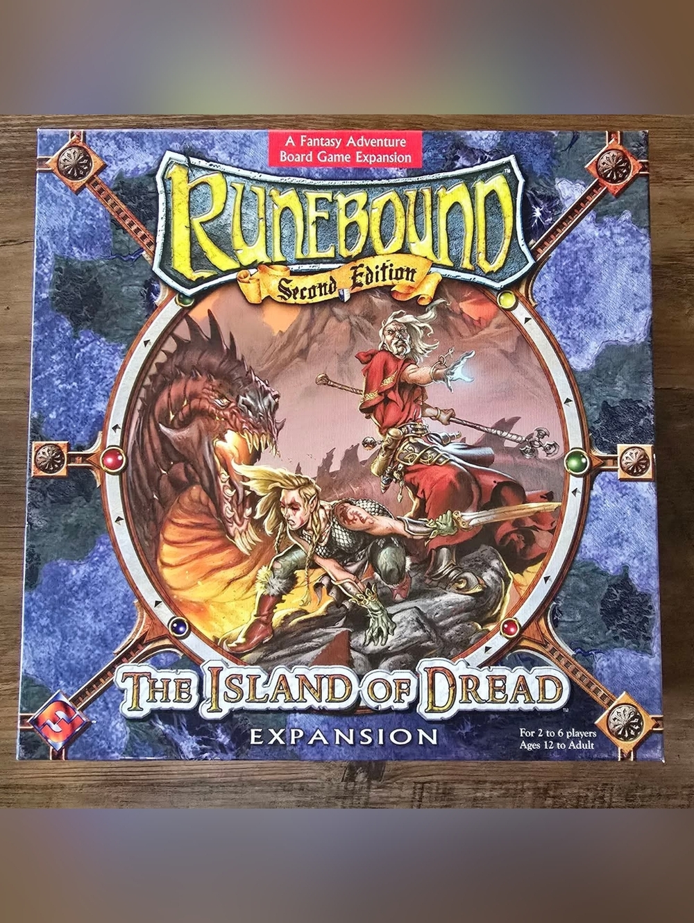 FFG Runebound 2nd Edition The Island of Dread Expansion Board Game 2005 Complete